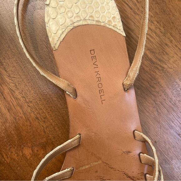 Devi Kroell Beige Python Sandals - Picture 5 of 6